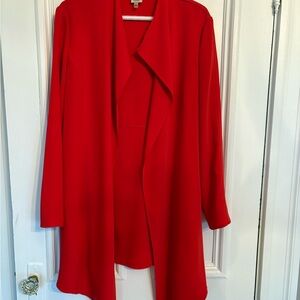 Anne Klein Bold Red Cardigan